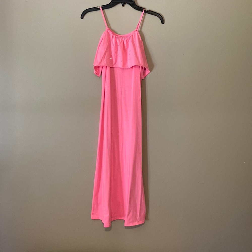 Girls Pink Maxi , Strappy Sundress Excellent Condition , size 10/12
